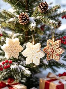 7-Piece Snowflake Silicone Candle Mold, Heat Resistant, Multiple Snowflake Combinations, Suitable For Handmade Soap, Plaster, Resin Decoration, Christmas, Birthday, New Year Holiday Gifts - A - View 7