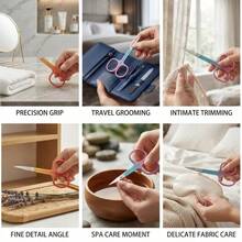 Gradient Stainless Steel Bikini Trimmer Scissors, Small Precision Grooming Scissors For Intimate Hair Trimming - View 8