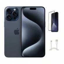 Refurbished Apple IPhone 15 Pro Max A2849 (Fully Unlocked) 512GB Blue Titanium (Grade B) W/ Pre-Installed Tempered Glass - 查看 1