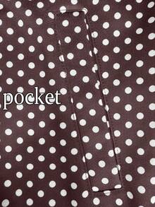 Women's Vintage Polka Dot Frog Button Top, Early Autumn Essential, Chinese Style Jacket, Streetwear Fashion - Coffee Brown - View 6