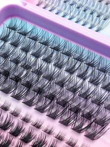 Fengxiu Eyelash Natural Fluffy D-Curl False Eyelash Clusters, 530 Clusters Large Capacity Lash Book, 10D+20D+30D Multi-Density Combination, 8-16MM Mixed Length Single Cluster Lashes, Soft Faux Mink Texture, Lightweight And Slim Fit To Eye Shape, Segmented Lash Design For Easy Customization, Suitable For Natural And Voluminous Eye Makeup, Ideal For Beginners Home Lash Extension, Reusable And Portable For Easy Storage - D - View 4