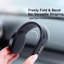 1pc Universal Car Dashboard Magnetic Phone Holder, Black, Strong Magnetic Adsorption, Stable And Anti-Drop, Foldable Navigation Phone Mount - One Size Fits All - View 2