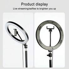 12/14 Inch Dimmable LED Ring Light Strip Kit, 2M Extendable Tripod Stand With Universal Phone Holder, Multi Brightness Selfie Ring Light For Makeup, Portrait Photography, Video Recording & Live Streaming Content Creation - Multicolor - View 10
