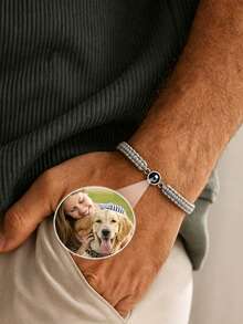 Customized Photo Projection Bracelet, Fashionable Minimalist And Classic; Suitable As Birthday Gift, Father's Day Gift, Valentine's Day Projection Jewelry Or Couple Valentine's Day Anniversary Gift. - Multicolor - Style 5 - View 12