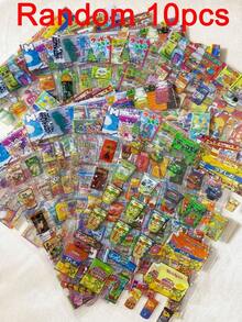 2/20pcs Laser Snack Food Stickers, Memo Stickers, Pet Glitter Waterproof Semi-Transparent Fun Stationery, Scrapbook Craft Materials, Handmade Supplies - Multicolor - View 8