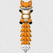 3D Printed Cat Keychain Pendant, Cute Little Fox Movable Integrated Joint Accessory, Popular Decorative Item - Multicolor - View 8