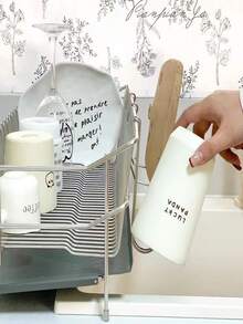 3pcs Stainless Steel Cup Holder Hooks, Sink Side Bottle Drain Rack, Hanging Cup Drying Rack, Kitchen Storage Rack, Suitable For Glass Cups, Mugs, Cups, Etc., Sink Side Storage Rack, Drill-Free Drain Hooks - Multicolor - View 3