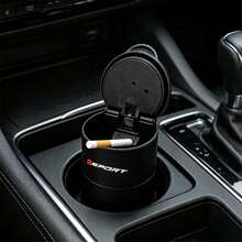 1pc Sports Style Car Ashtray With Lid, Smokeless Mini Portable, Fits Car Cup Holder, Multi-Use For Car/Home/Office/Travel, Universal Fit For All Car Models, Unisex, ABS Plastic - Sporty Style - View 7