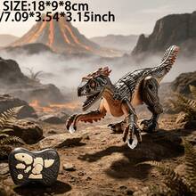 1pc/Set Remote Control Dinosaur Toy, 2.4GHz RC Toy, 3 Styles: Velociraptor/Tyrannosaurus/Tyrannosaurus, Built-In Light Effects, Realistic Dinosaur Model Toy, Children's Toy, Educational Toy - Multicolor - View 11