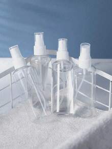 5pcs/Set Small Plastic Spray Bottles, Travel, Portable, Independent Bottle Body, Facial Makeup, Hydration, Refillable Cosmetic Perfume Bottles - White - View 4