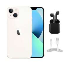 Refurbished Apple IPhone 13 Mini A2481 (Fully Unlocked) 128GB Starlight W/ Wireless Earbuds - 查看 1