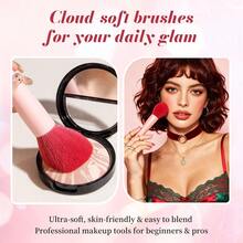BS-MALL 18pcs Rose Red Makeup Brush Set, High Quality Soft Bristles, No Shedding, Precise Application, Full Face Set With Foundation, Eyeshadow And Blush Brushes, Perfect Gift For Girlfriend - Rose Red - View 4