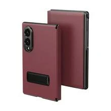 VIETAO Multi-Angle Magnetic Flip Foldable Protective Case Compatible With Samsung Galaxy Z Fold 8 Ultra 7 6 5 4, Premium Business Style Faux Leather Full Coverage Hinge Protection Ultra-Thin Shell - Burgundy - View 9