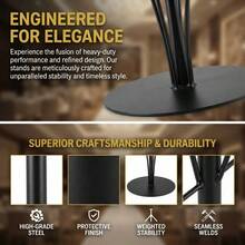 1/3pcs Black Balloon Table Stand Set With Round Base, Reusable Balloon Display Rack, Suitable For Tabletop And Floor Decoration, Balloon Decoration Accessories, Stable Balloon Column Stand, Suitable For Halloween, Wedding, Birthday Party, Shower Party, Summer Events And Celebrations - Multicolor - View 7