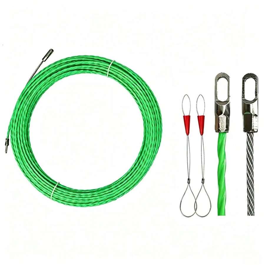 4.5mm Cable Puller Polyester Fish Tape POM Fiber Optic Conduit Rod Wall Cable Guide Tool, 5/10/15/20/25/30/50M - Green - View 1