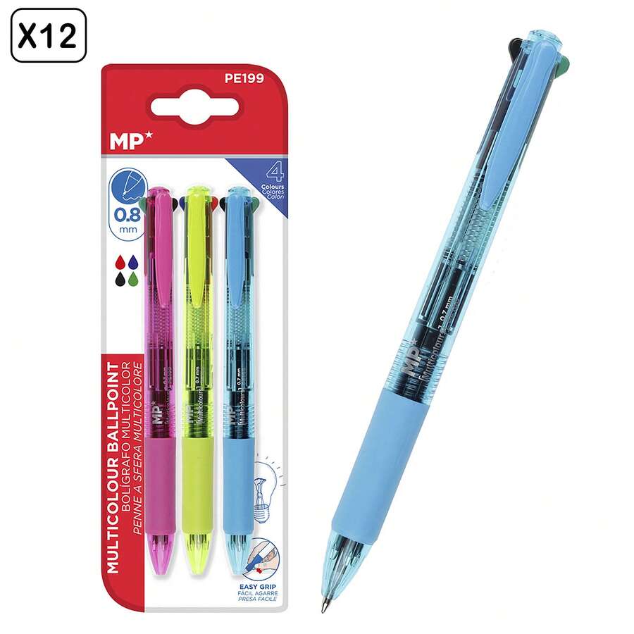 Dam 12 PACKS PEN 4 COLORS 3 Uds. - Blue 1pc - View 1