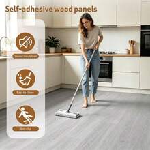 25pcs Wood Grain Self-Adhesive Non-Slip Floor Stickers, Thickened Polyethylene Foam Material, Waterproof And Wear-Resistant, Peel And Stick, Easy To Clean And Removable, Suitable For Living Room, Kitchen, Office And Bedroom Decoration. - Floor Sticker - View 8