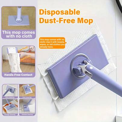 Multipurpose Disposable Cleaning Cloth - Hands-Free Wet & Dry Use, Suitable For Kitchen, Bathroom, Glass Cleaning - Essential Household Cleaning Tool