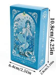 1 Box Moon In The Sea Tarot Cards , 79-Card Set,Sea Fantasy Fortune Telling Deck, Portable Card Game,Suitable For Both Beginners And Enthusiasts. - Multicolor - View 12