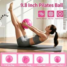 Best-Selling Pilates Shaping Kit Pink Yoga Ball Yoga Ring Pilates Fitness Set - A - View 5