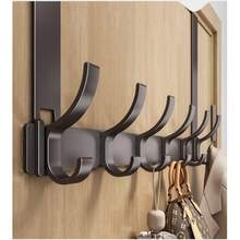 Over-The-Door Hook Heavy Duty Door Hanger Rack For Coats, Bathrobes, Hats, Clothes, Towels Bathroom Storage No-Drill Towel Rack Coat Rack - White - View 8