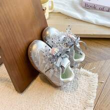 New Versatile Casual Shoes, Fashionable Polka Dot Cute Princess Shoes, Comfortable Soft Children's Shoes - Silver - View 1
