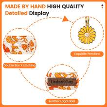 Lionheart Glory Autumn Orange Bow Soft Adjustable Dog Collar, Suitable For Small, Medium, Large Female Dogs - Orange - View 3