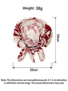 Women's Pattern Printed Sleep Cap, Large Reversible Elastic Wide Band, Silk Texture Night Hair Protection Cap, Suitable For Curly Hair, Braids, Natural Hair Protection - Multicolor - View 5