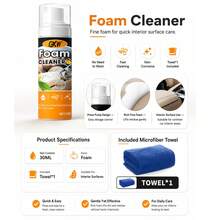 GKW Multi-Purpose Vehicle Foam Cleaner, Suitable For Cleaning Car Interior, Steering Wheel, Plastic, Dashboard, Fabric And Removing Seat Stains. It Provides Large Capacity For Restoring Car Interior And Long-Lasting Protection - 30ML+TOWEL - View 11