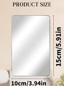 1/10pcs Shatterproof Acrylic Mirror Stickers, Self-Adhesive Backing, Frameless Round Corner Square Mirror, Supports DIY Crafting And Home Decor, Wall Mountable, Polished Finish; Suitable For Classroom, Office Scenes - Multicolor - View 18
