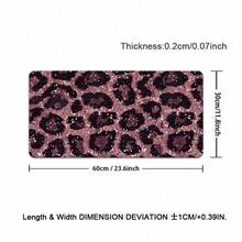 1pc Pink Glitter Leopard Print Pattern Mouse Pad Cute HD Rubber Desk Pad Extended Gaming Keyboard Mats Extra Large XXL Non-Slip Office & Gaming Mousepad - View 17