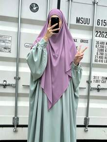 Hijab Polos dan Sederhana untuk Wanita, Cocok untuk Musim Semi, Musim Panas, Musim Gugur, dan Musim Dingin. - MultiWarna - View 17