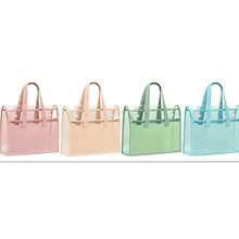 1pc Large Capacity Transparent Waterproof PVC Handbag With Expandable Mesh Storage Pouch - Portable For Office Supplies, School Documents Etc. - Available In Pink, Green, Blue, Yellow, File Organizer Bag | Fashionable Storage Bag | PVC Storage Bag,Back To School,School Supplies - Multicolor - View 30