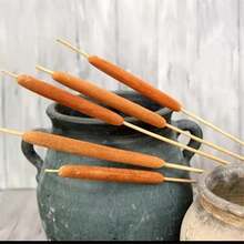 5/10 Pcs Artificial Cattails Flowers, Artificial Plants For Home Table Centerpieces, Decorative Floral Arrangements For Rustic Weddings And Office Vases - Brown - View 8