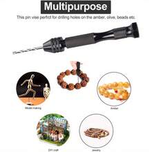 11pcs 0.8-3.0mm Manual Twist Drill Bit Set, Hand Drill Tool, Manual Twist Drill, Woodworking DIY Mini Manual Punching And Enlarging Drill, Stationery Tool, Hand Tool, Hand Drill, Amber Making Tool - Hand Drill Set - View 7