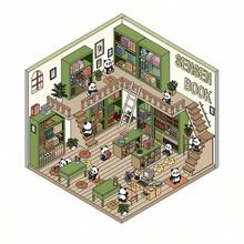 A Set Of DIY Scene‑Building Stickers, Girls Leisure Fun Diorama Stickers, Creative 3D Stress‑Relief Handmade Scene Stickers - Small Version 1.0 Loft Apartment - View 8