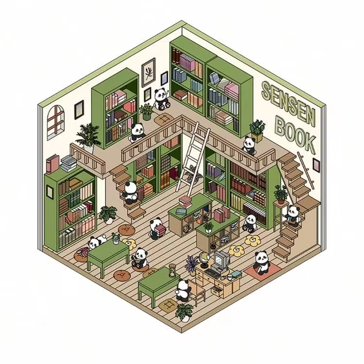 DIY 場景搭建貼紙套組，女孩休閒趣味縮景貼紙，創意 3D 紓壓手工場景貼紙 - 小版 1.0 Loft 公寓 - 查看 8