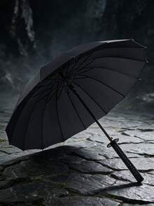 1PC Super Cool Samurai Style Umbrella, General Style Umbrella, Sword Long Handle Umbrella, Samurai Sword Style Parasol, Fashion Samurai/General Long Handle Umbrella, Waterproof Manual Open/Close, Automatic Long Handle Design, 8-Rib/16-Rib/24-Rib Steel Frame, Durable UV Protection - Straight-rib Umbrella - View 14