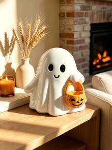 1pc Halloween Ghost Desktop Decor Accessory, Ghost Desktop Ornament, Ghost Scenery Material, Halloween Theme Handmade Decoration And Accessory, Suitable For Home Decor And Holiday Party Arrangement (Not A Children's Toy) - Multi-color - View 1
