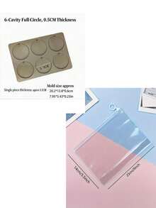 6-Cavity Round Tag Silicone Mold, Resin Pendant Wax Melt Soap Aromatherapy Plaster Car Hanging Diffuser Mould, DIY Craft Supplies For Home Studio, Gift For Crafters Soap Makers - Multicolor - View 13