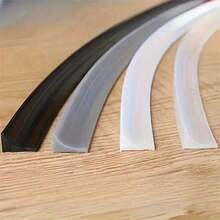 1pc 3 Meters Classic Silicone Waterproof Sealing Strip, Suitable For Shower Enclosure And Bathroom - Self-Adhesive, Flexible, Waterproof Sealing Strip, Used For Dry And Wet Separation, Anti-Mold And Anti-Splash, Perfect For Home Decor, Bathroom Decor And Bathroom Accessories - A - View 1