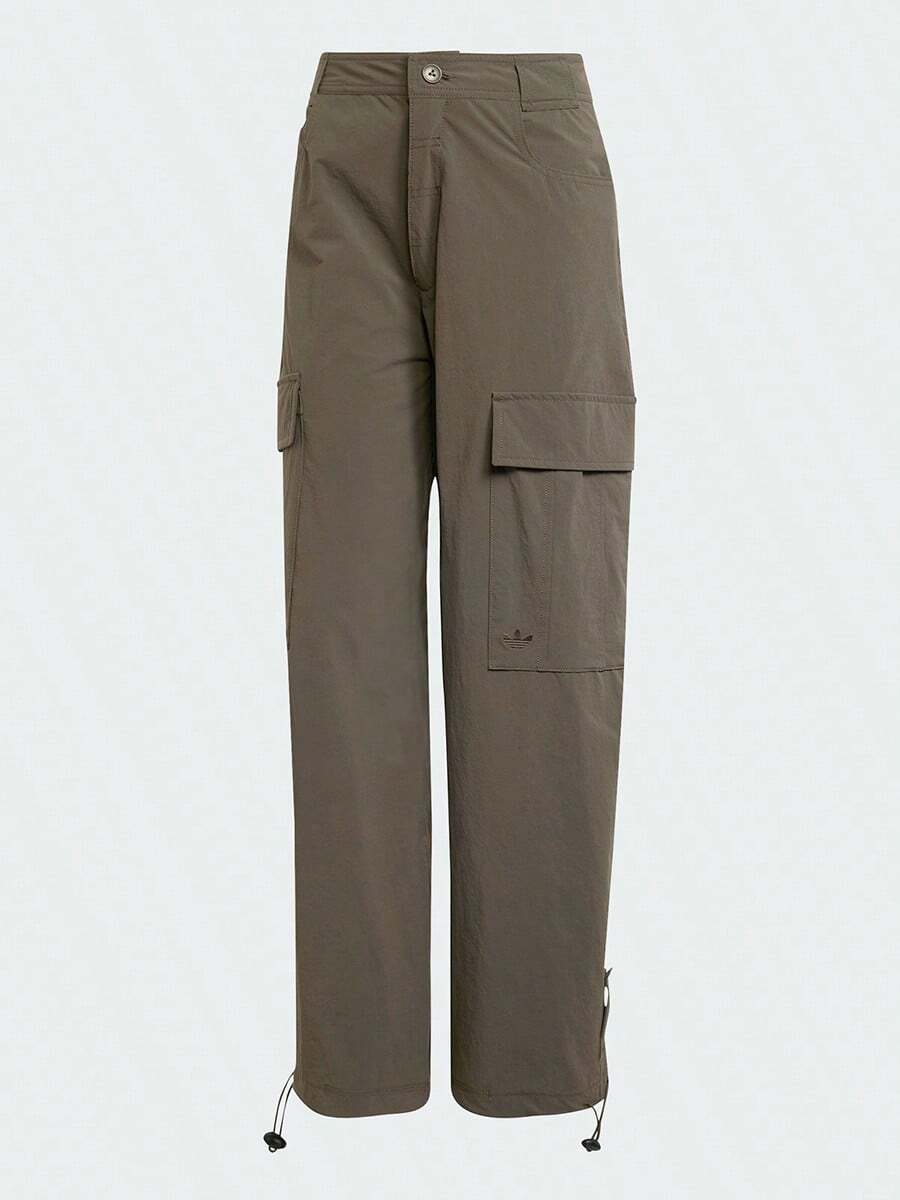 Adidas Spring/Summer Women's Classic Sports Pants, Cargo Pants With Multiple Pockets, Comfortable Casual Long Pants JD4785 - Dark Brown Green - View 1