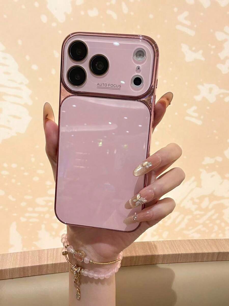 Luxury Solid Color Glossy Phone Case, Built-In Lens Protection, Minimalist Cute Elegant, Compatible With IPhone 17 Pro Max 16 15 14 13 12 11 Pro Max, Lens Protection, Compatible With IPhone 17 Pro Max 16 Pro Max 17 Pro 15 Pro Max 14 Pro Max 13 Pro Max, New Compatible With IPhone 18 Pro Max, 18 Pro Phone Protective Case