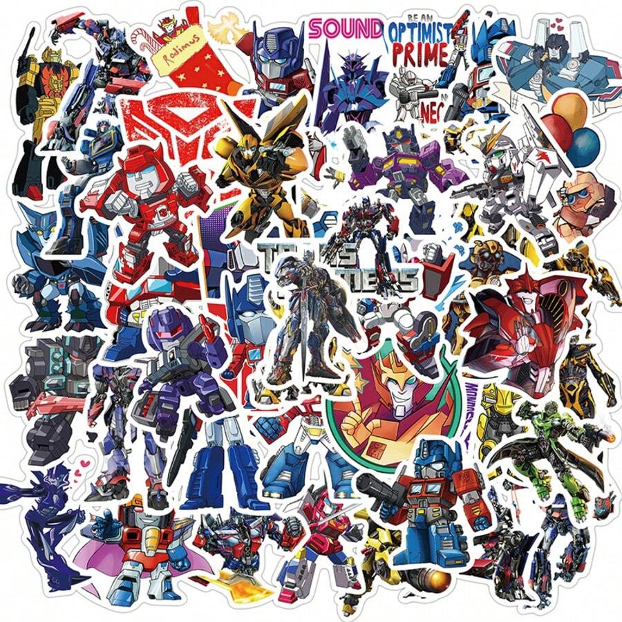 50PCS Animation Graffiti Stickers Cool Cartoon Decal DIY Luggage Phone Guitar Scraphbook Birthday Party Gifts - Multicolor - View 1