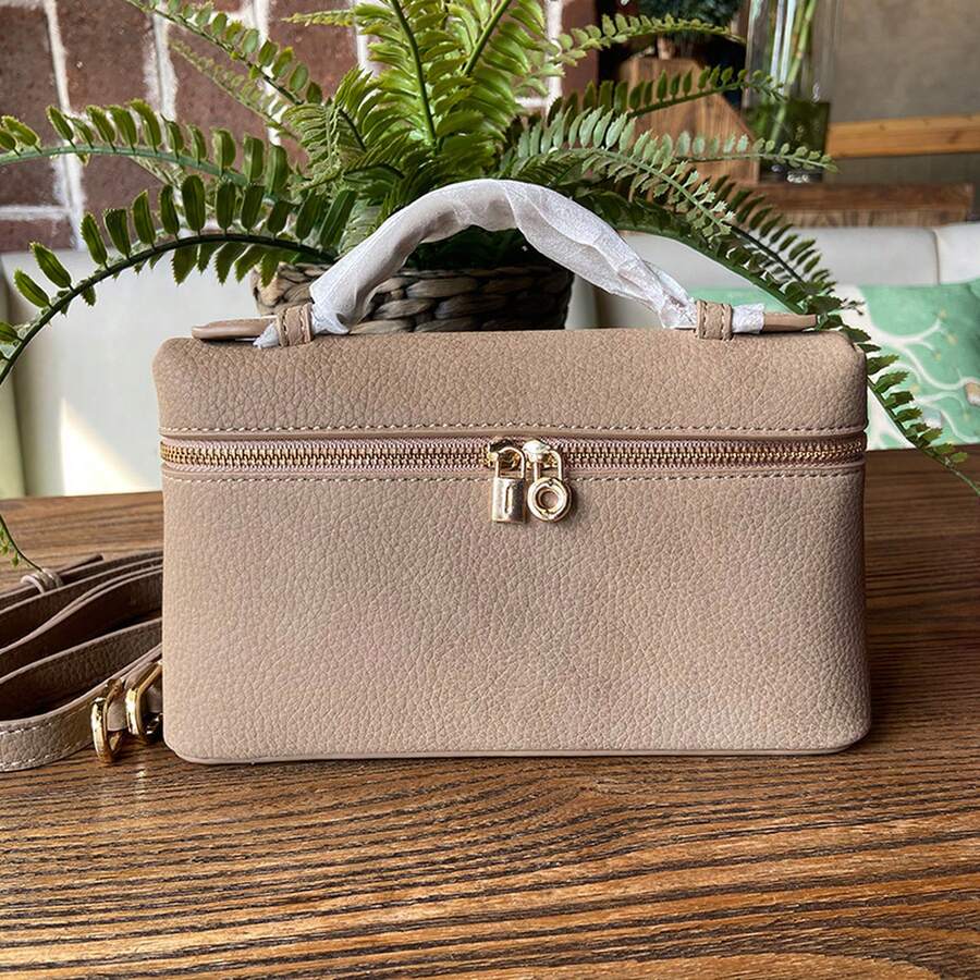 Women Shoulder Bags - 絨面卡其色L19[金扣] - 查看 1