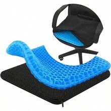 Comfortable Breathable Gel Seat Cushion With Non-Slip Cover, Thickened Breathable Design Effectively Relieves Pressure. Double-Layer Thickened Office Chair Pad, Suitable For Office Chairs And Cars, Christmas And Halloween Gift - Multicolor - View 5