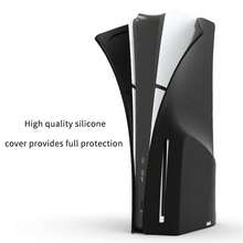 Compatible With PlayStation 5 Slim Disc Edition Console, 2-Piece Split Protective Cover, Dust-Proof, Scratch-Resistant, Waterproof, Skin-Friendly Soft Silicone, Easy Installation And Storage - View 5