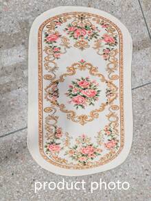 1 pieza Alfombra de pasillo vintage europea, alfombra de área, tapete, decoración del hogar, decoración de la habitación, alfombra lavable, regalo de vuelta a la escuela - Multicolor - Ver 4