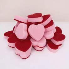 10PCS Heart-Shaped Cleaning Sponges, Dishcloth For Washing Dishes, Wiping Sink, Stove, Pots, Bowls And Cutlery, Cleaning Tools Suitable For Dishes, Countertops, Stackable Sponge Design, Colorful Cleaning Accessories, Heart-Shaped Sponge Stack, Durable - love - View 1