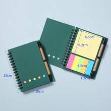 1/2/5 Notebooks With Pen Holder And Random Color Index Tab Stickers, Suitable For Study And Office Use, Random Notebooks, Sticky Notes Set - Multiple Styles - View 14